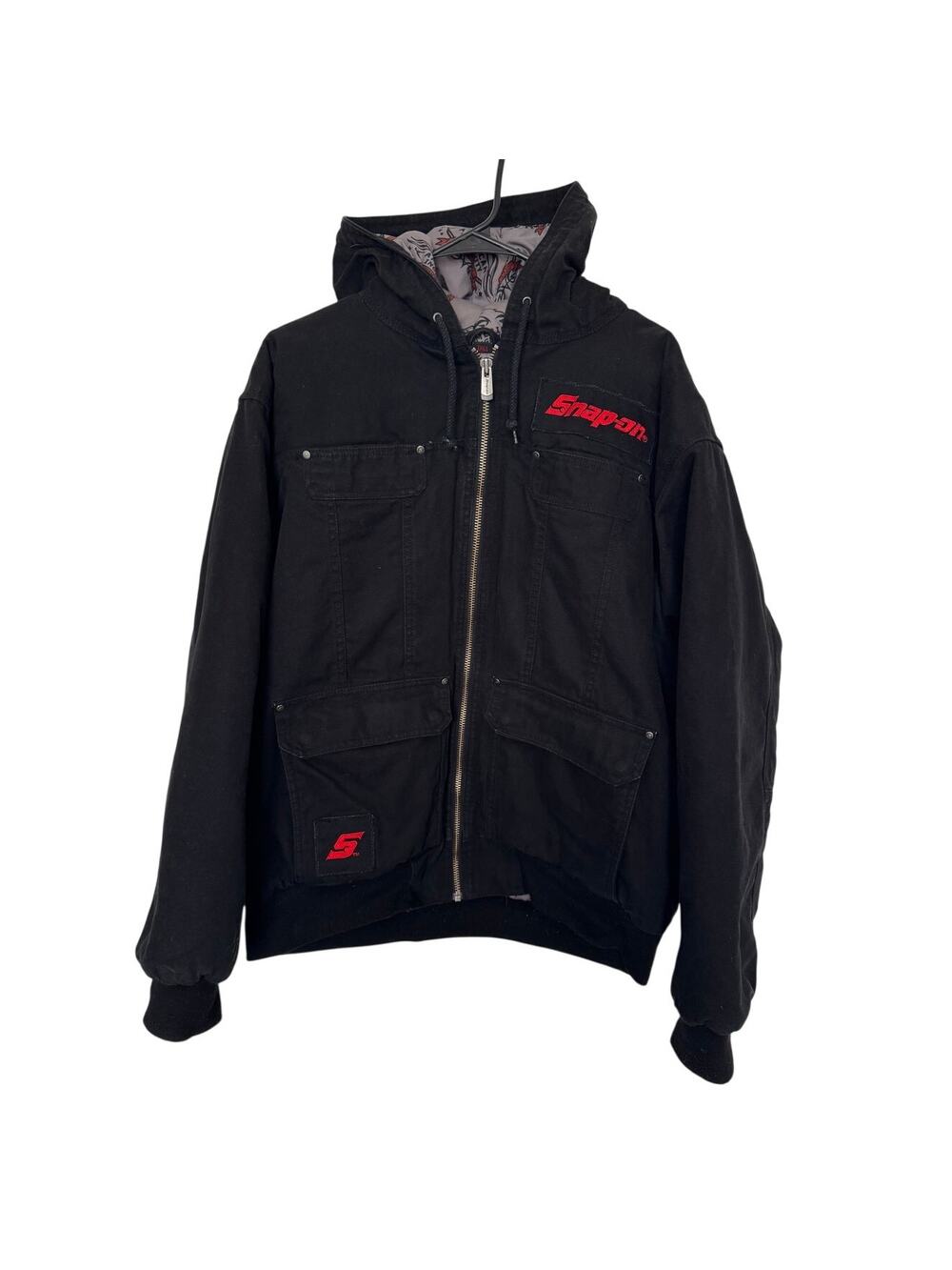 Snap-on Hooded Work Jacket Full Zip